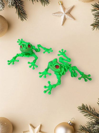 3D-Printed Articulating Tree Frog with Magnet – Fun & Interactive Decor