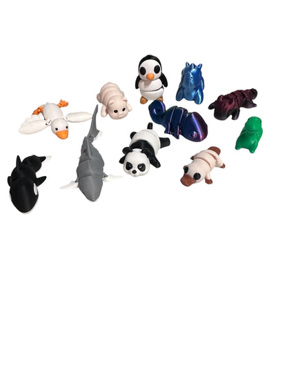 Bag of Minis – 11 Random Miniature 3D-Printed Animals – Fun Collectibles & Gifts