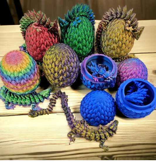 3D-Printed Dragon Hatchling Eggs – Unique Collectible in Random Colors