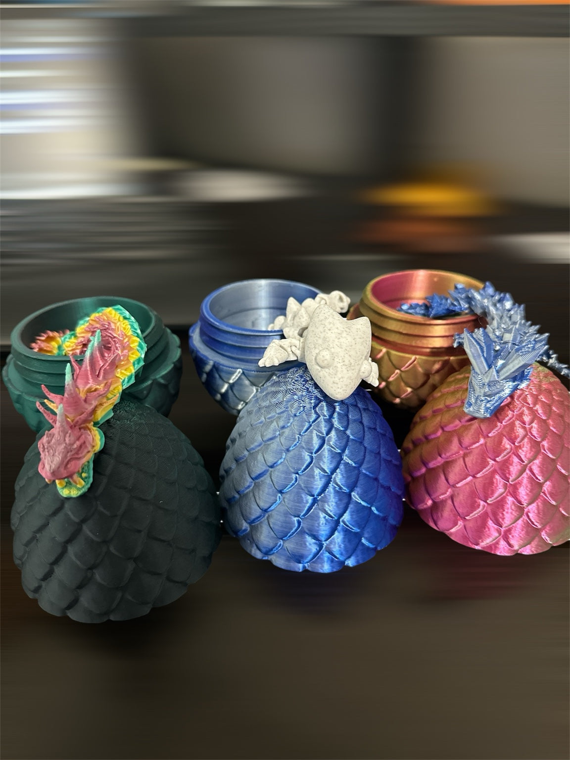 3D-Printed Dragon Hatchling Eggs – Unique Collectible in Random Colors